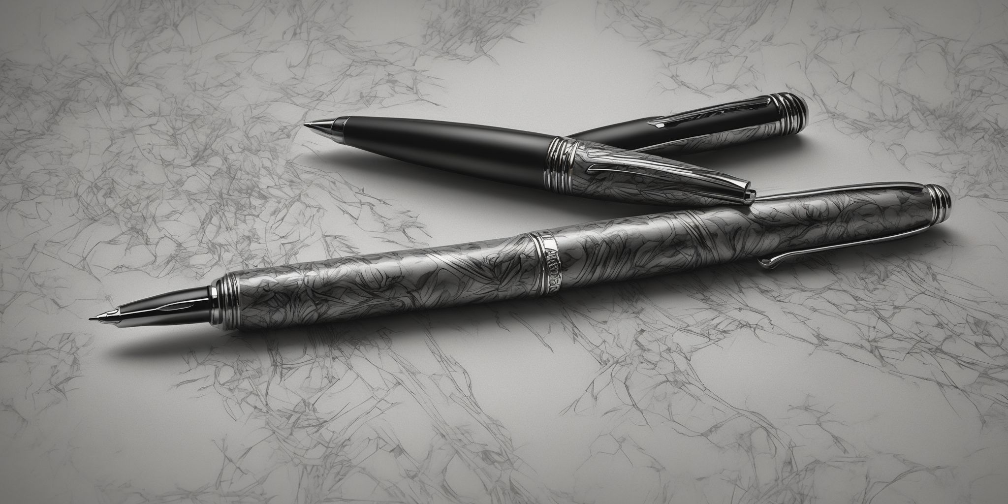 Pen  in realistic, photographic style