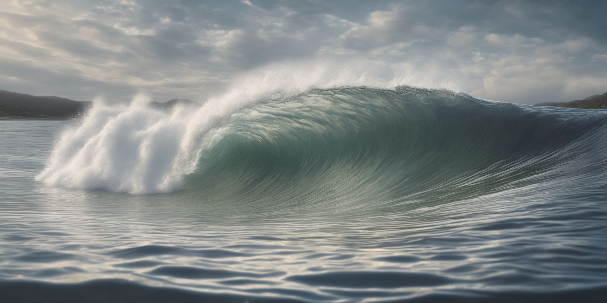 Wave  in realistic, photographic style