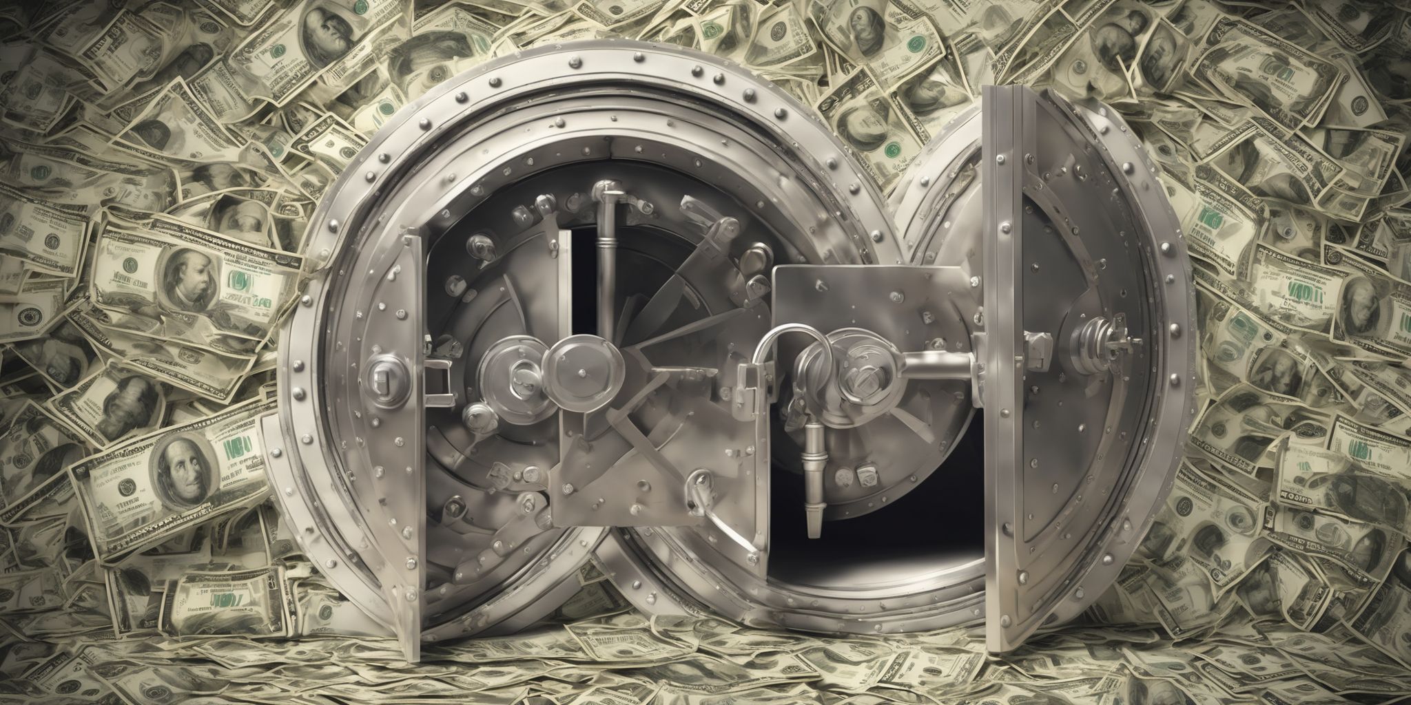 Money market: Vault  in realistic, photographic style