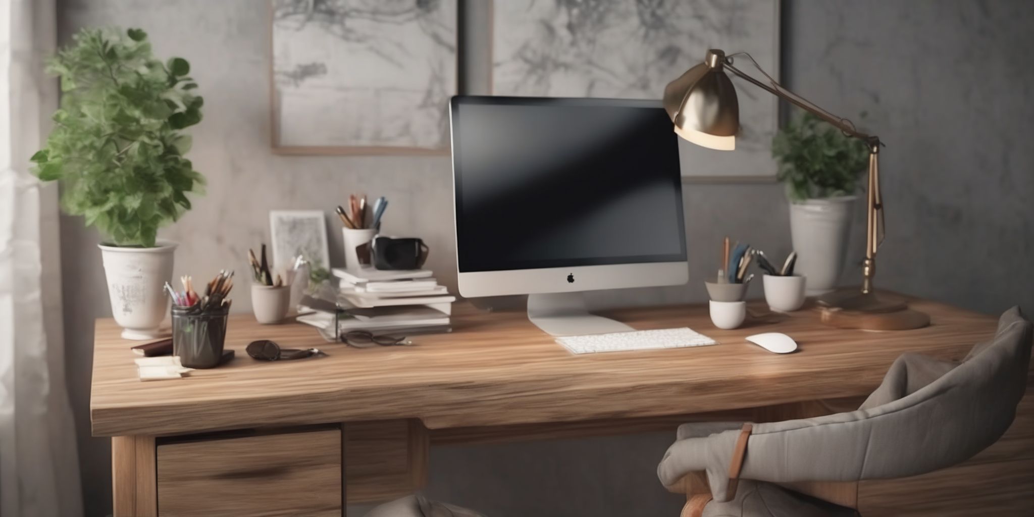 Desk  in realistic, photographic style