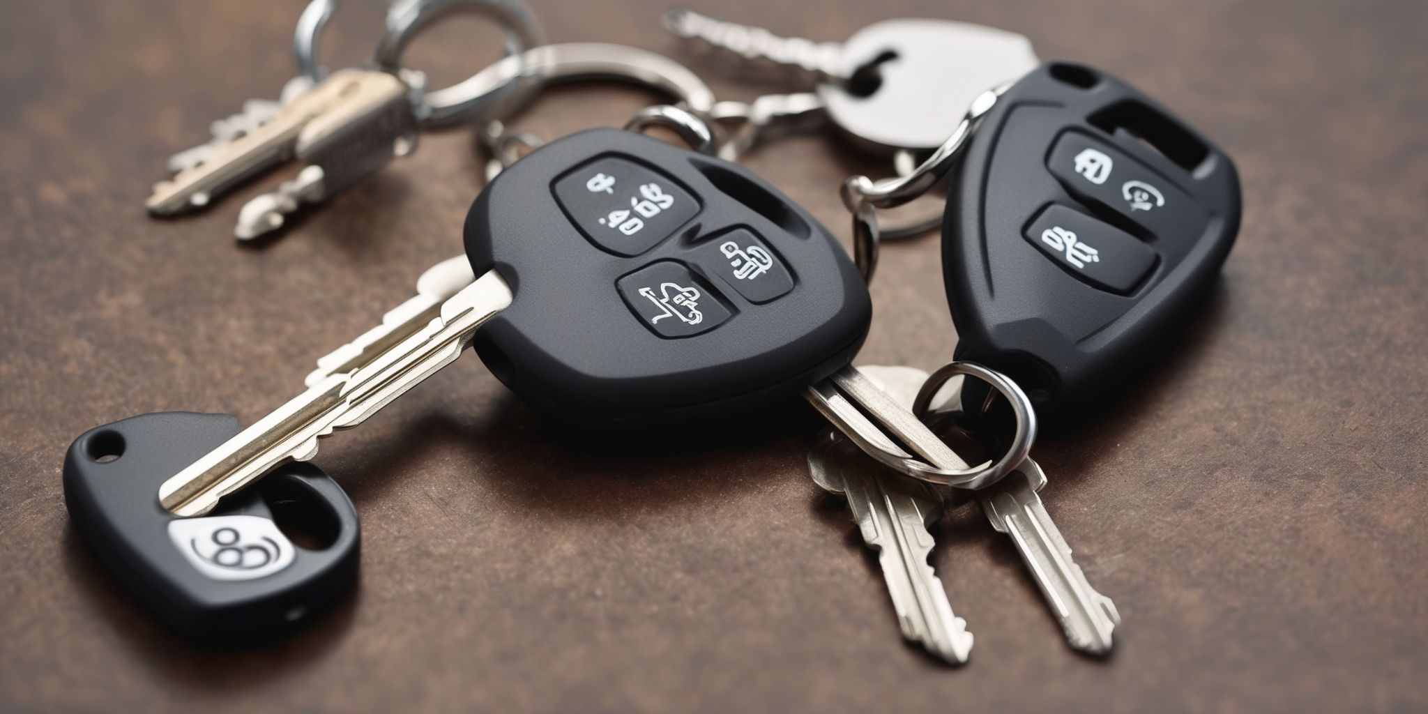 Car keys  in realistic, photographic style