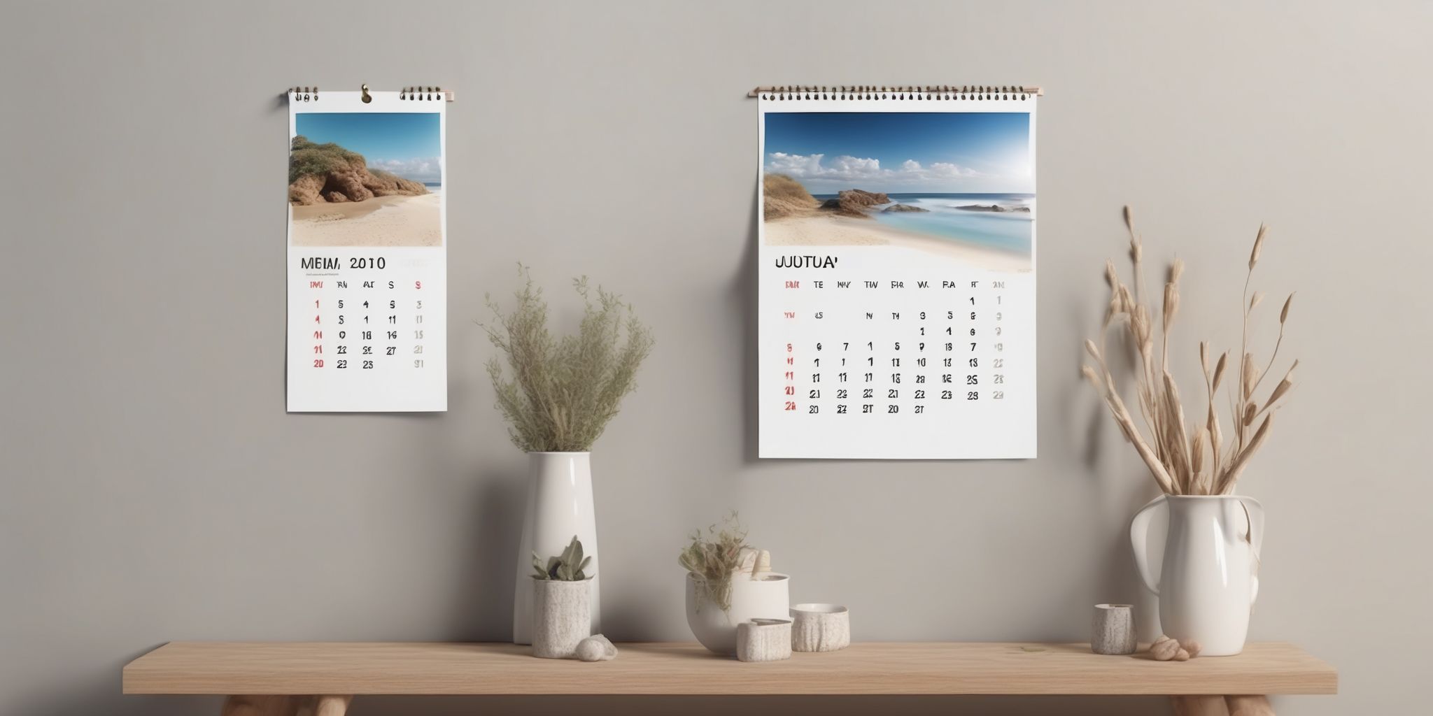 Calendar  in realistic, photographic style