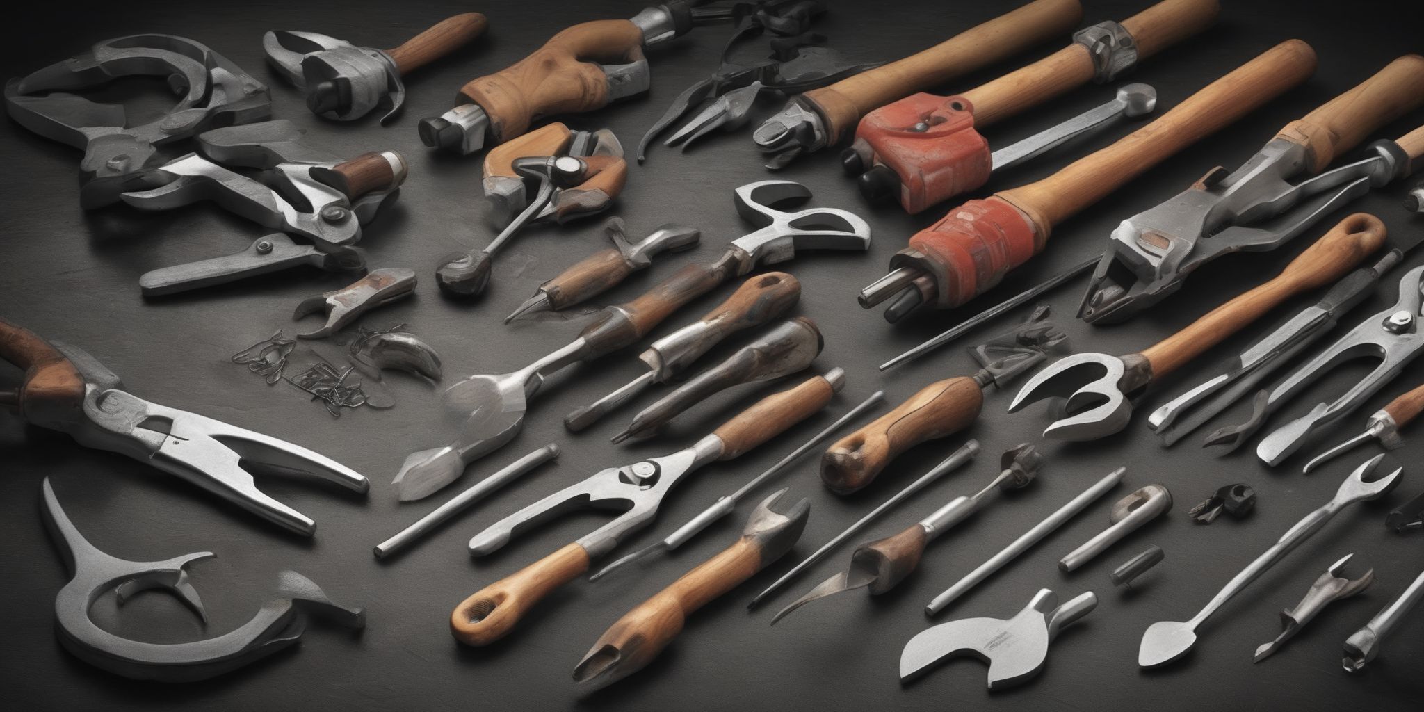 Tools  in realistic, photographic style