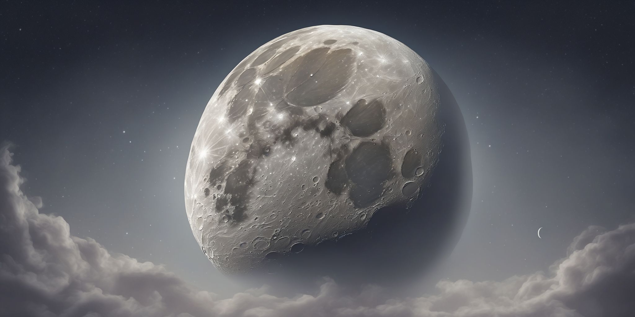 Moon  in realistic, photographic style
