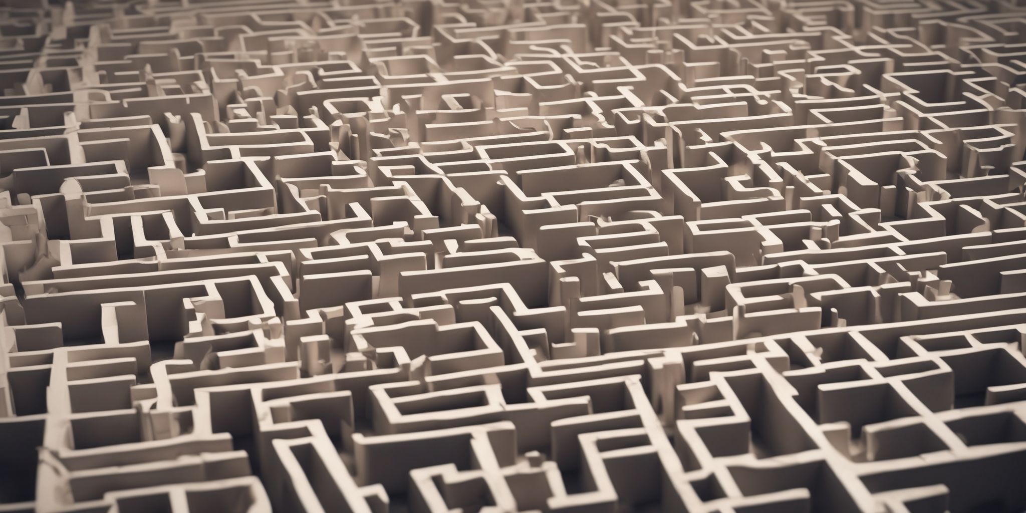 Tax maze  in realistic, photographic style