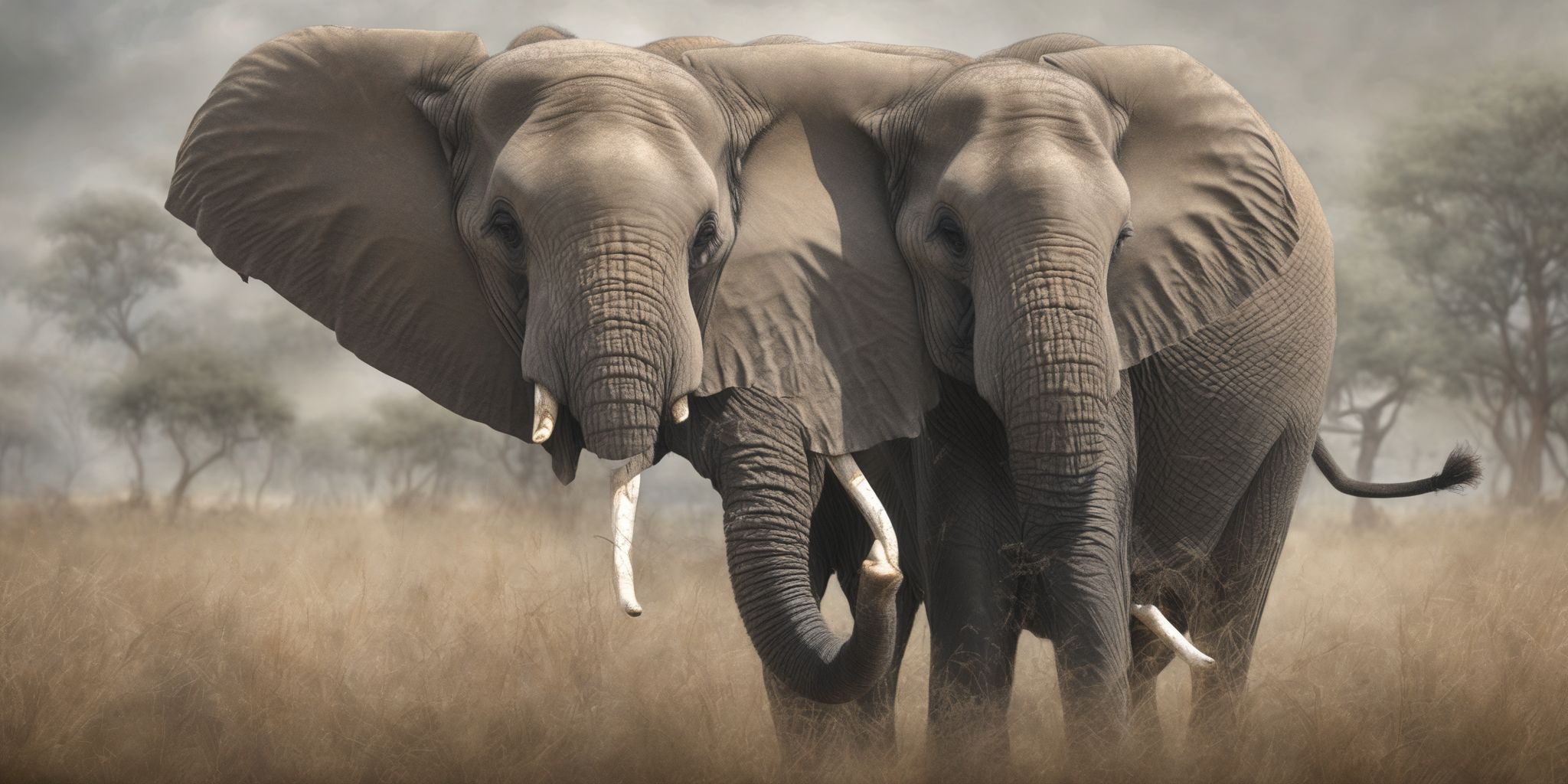 Elephant: Large  in realistic, photographic style