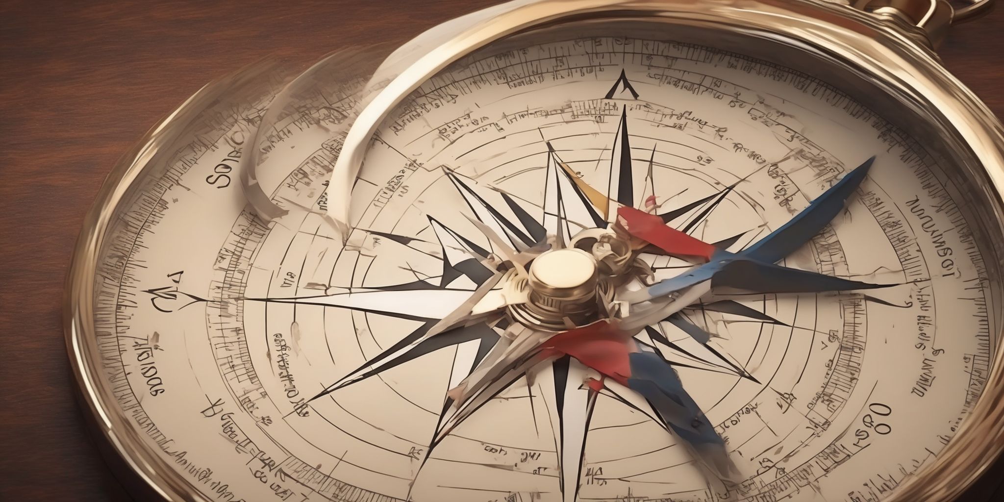 Compass  in realistic, photographic style