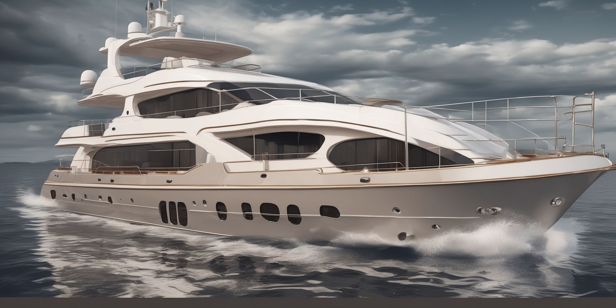 Luxury yacht  in realistic, photographic style