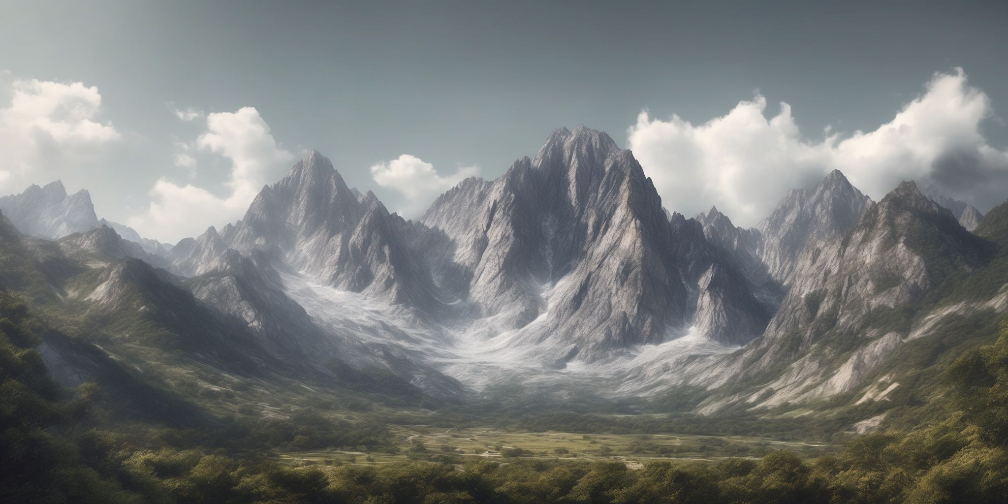 Mountain  in realistic, photographic style