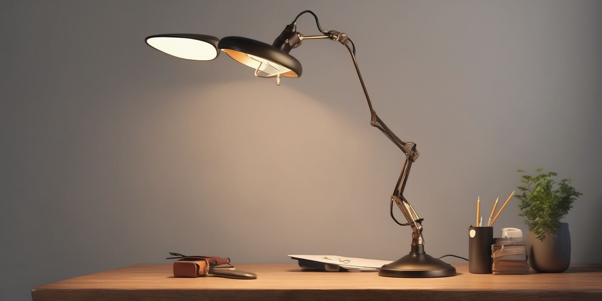 Desk lamp  in realistic, photographic style
