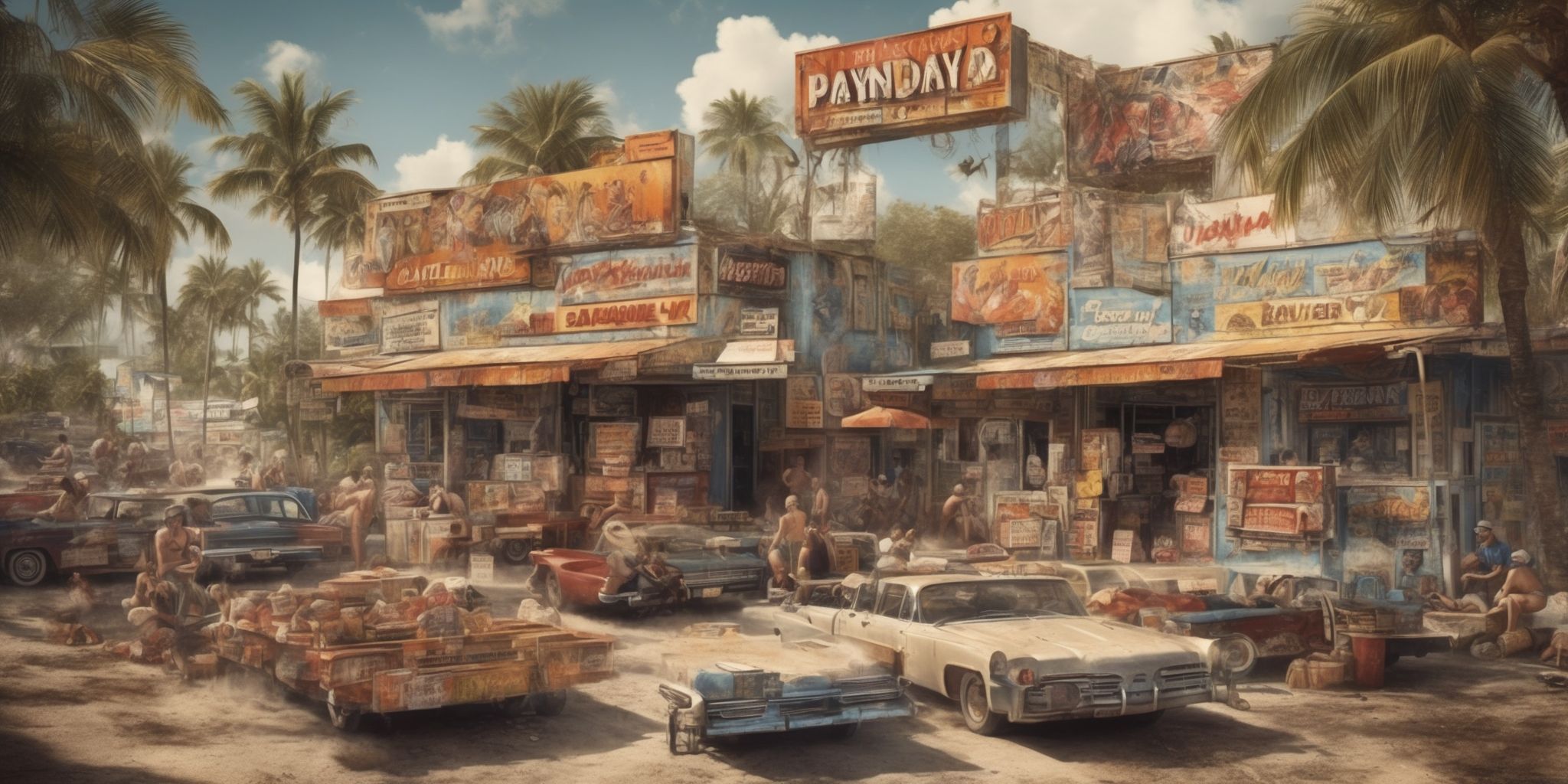 Payday paradise  in realistic, photographic style