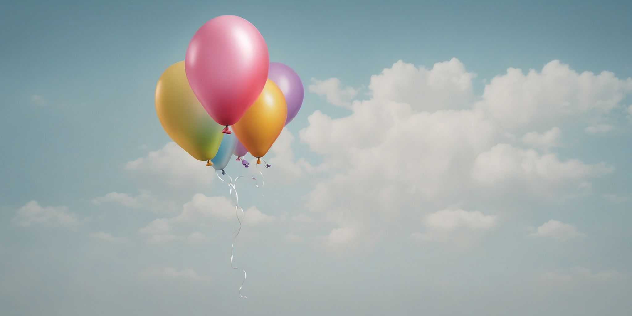 Floating balloon  in realistic, photographic style