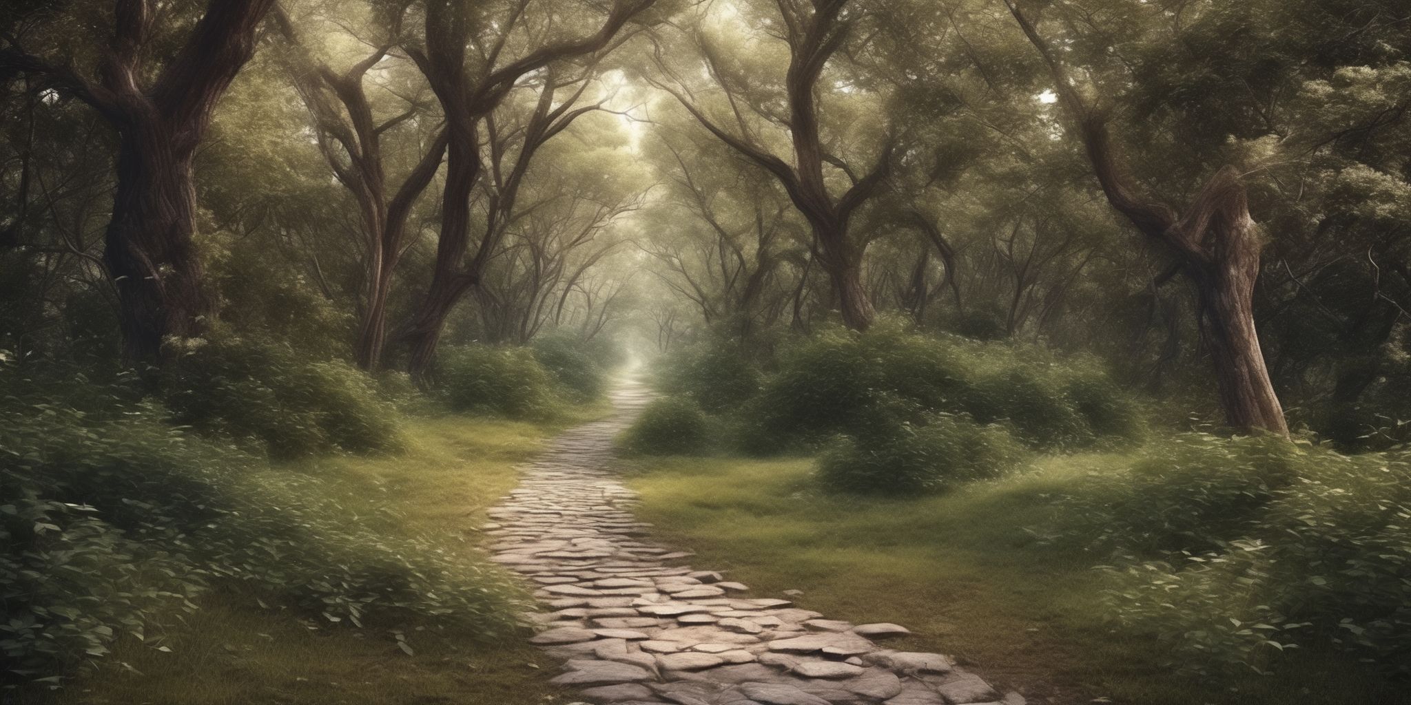 Path  in realistic, photographic style