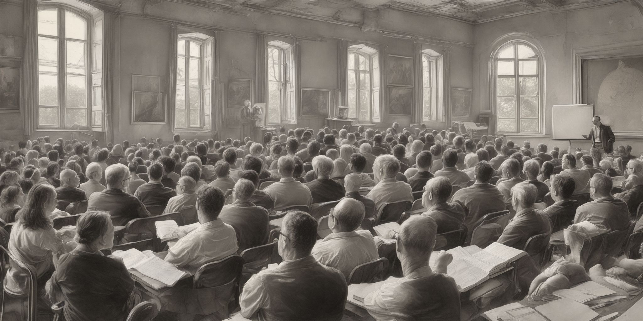 Lecture  in realistic, photographic style