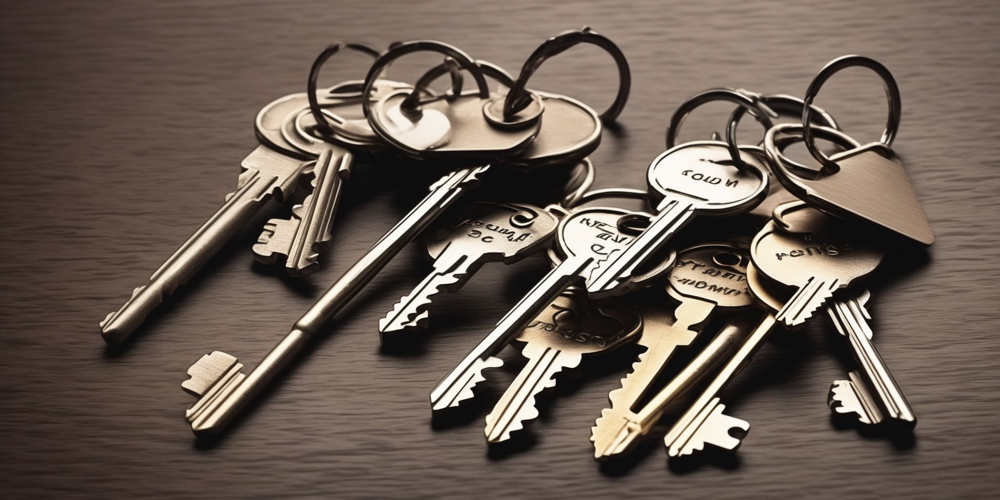 Keys  in realistic, photographic style