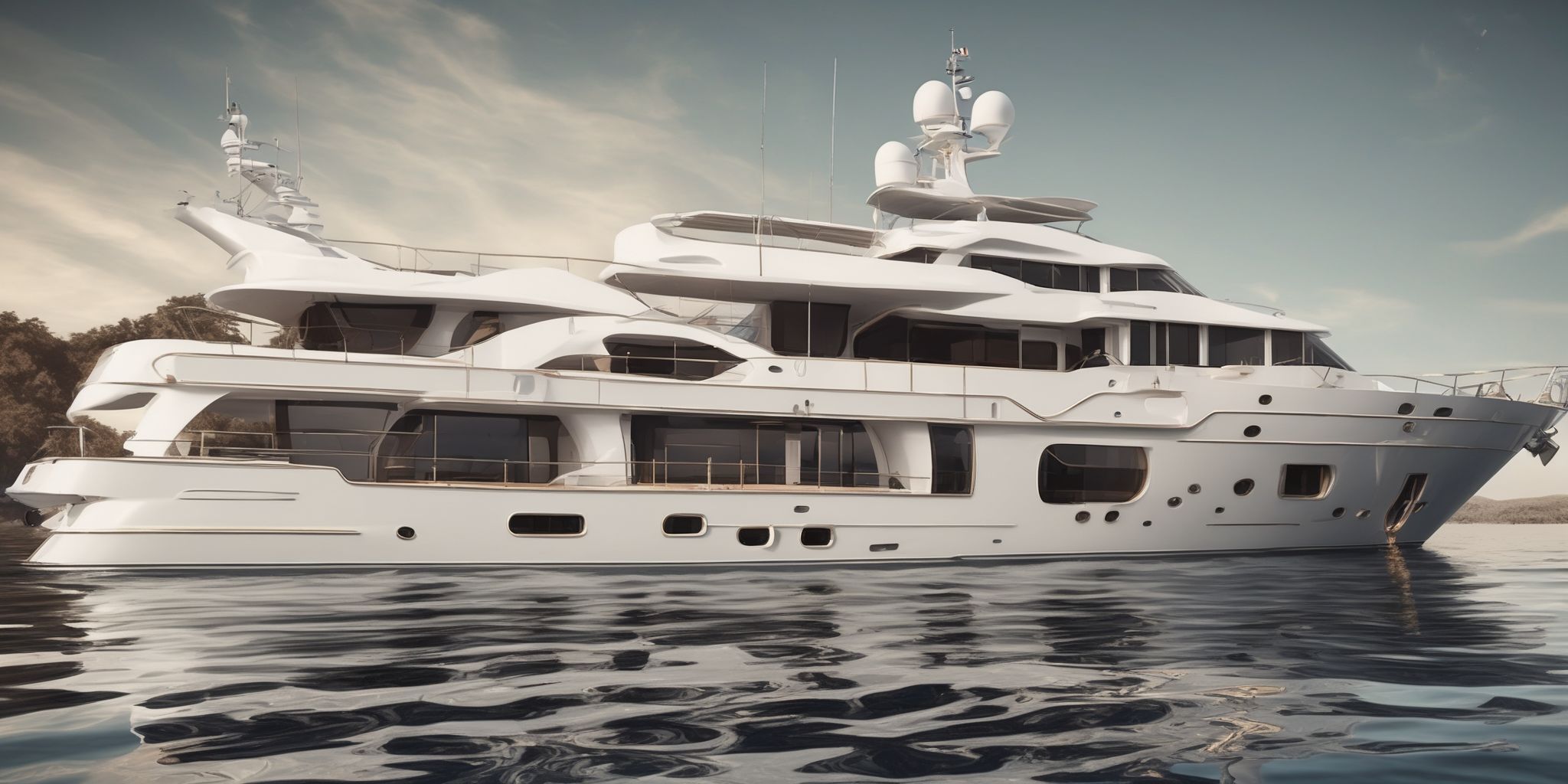 Yacht  in realistic, photographic style