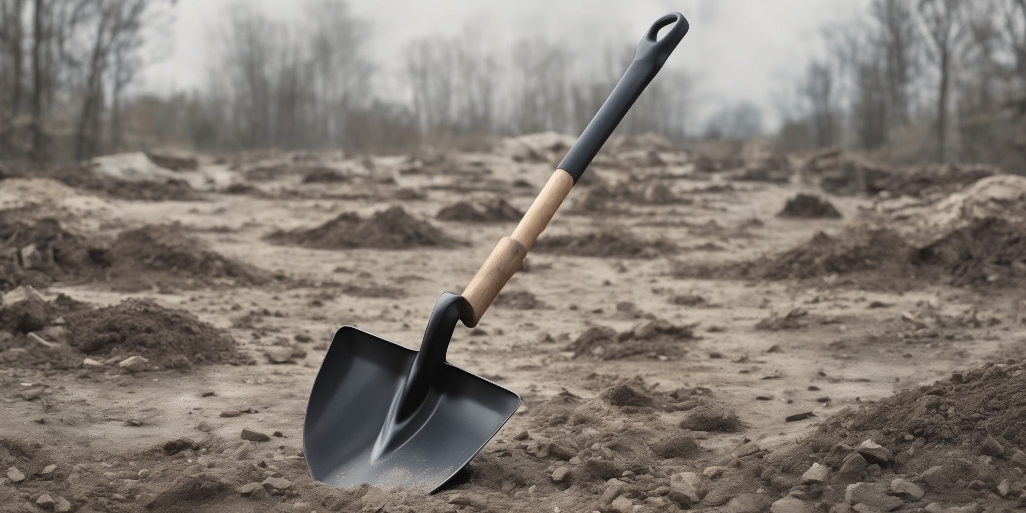 Shovel  in realistic, photographic style