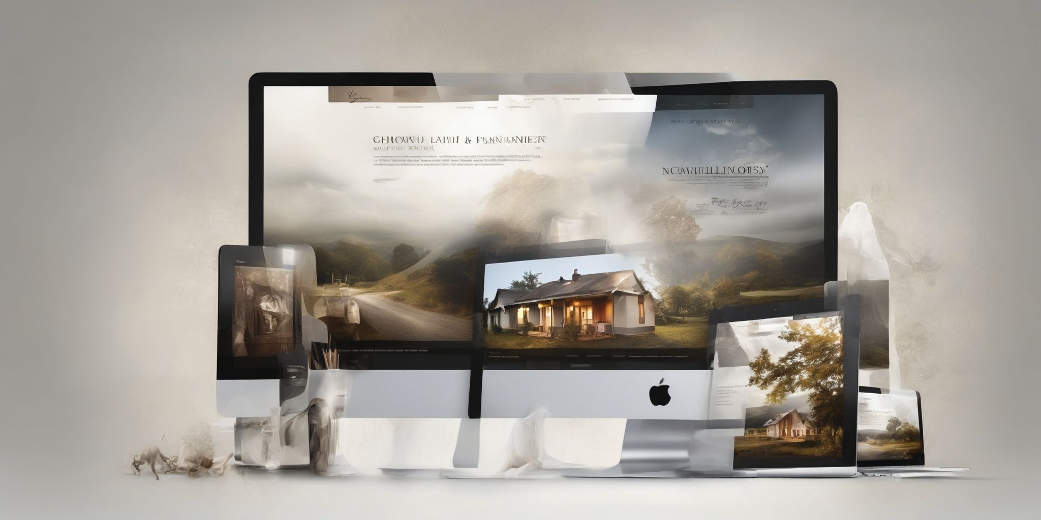 Website  in realistic, photographic style