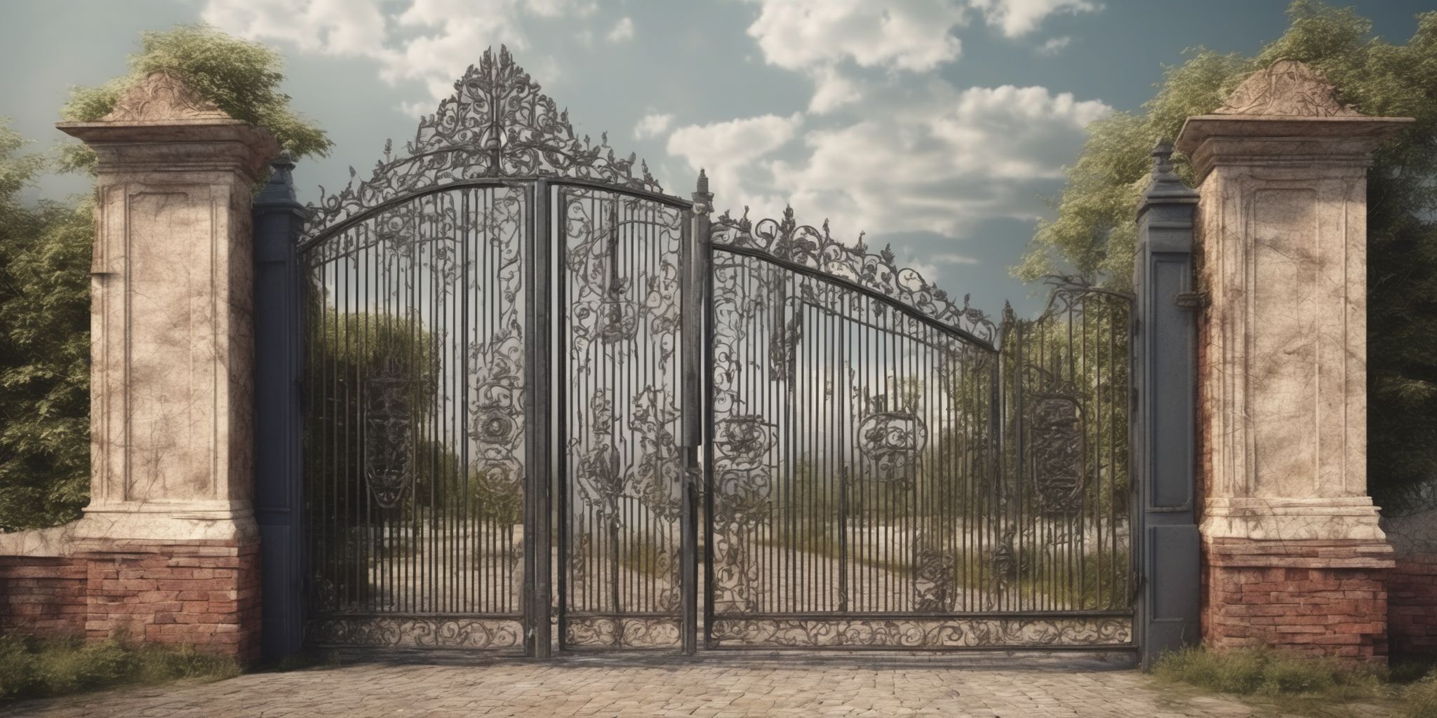 Gate  in realistic, photographic style