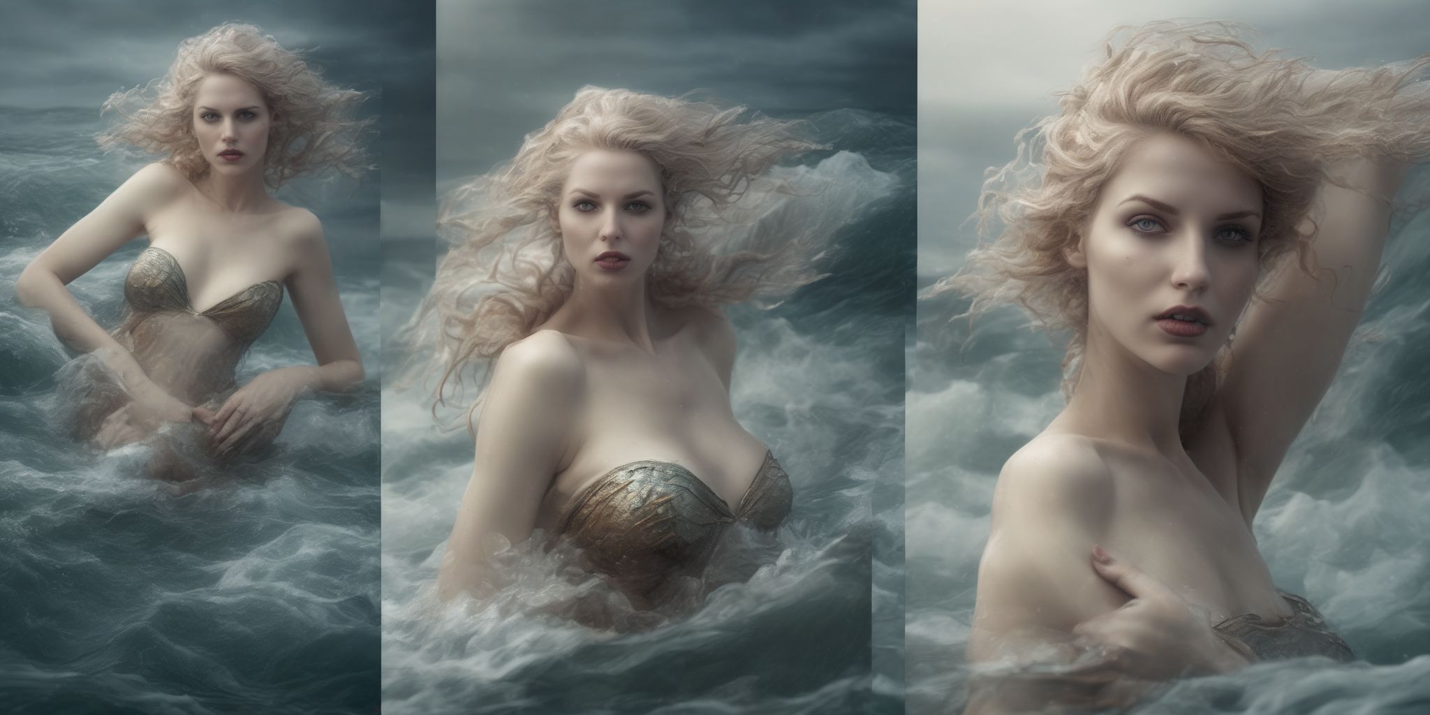 Siren  in realistic, photographic style