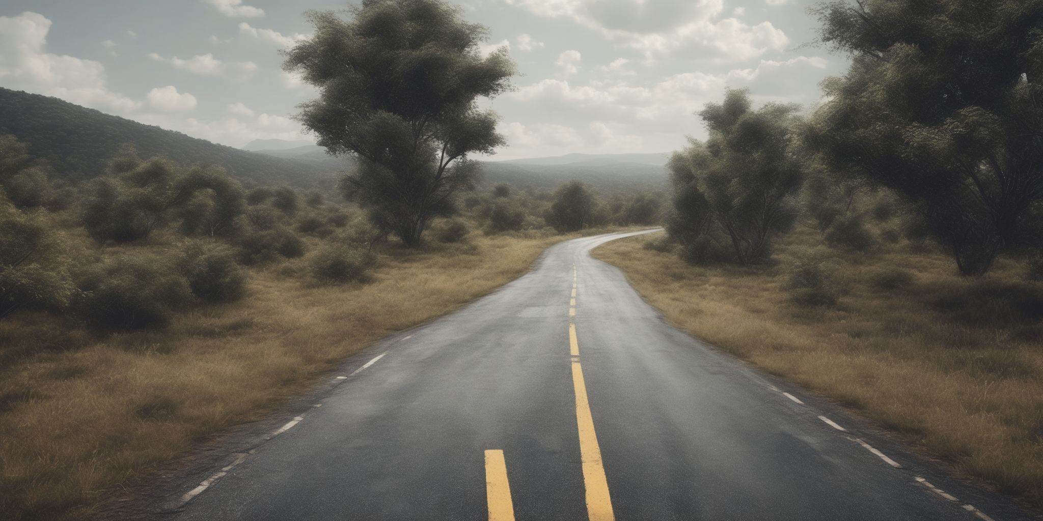 Road  in realistic, photographic style