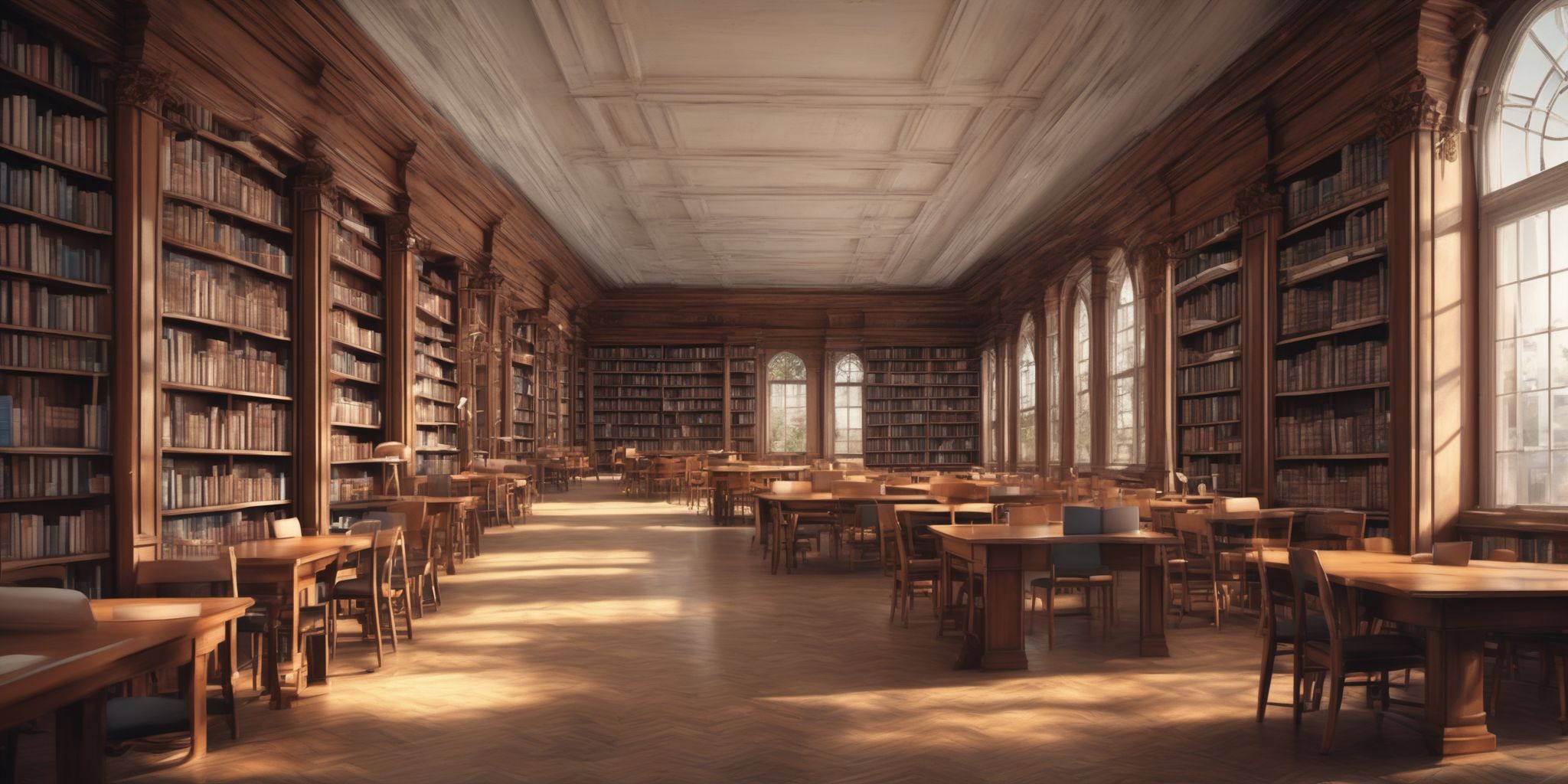 Library  in realistic, photographic style