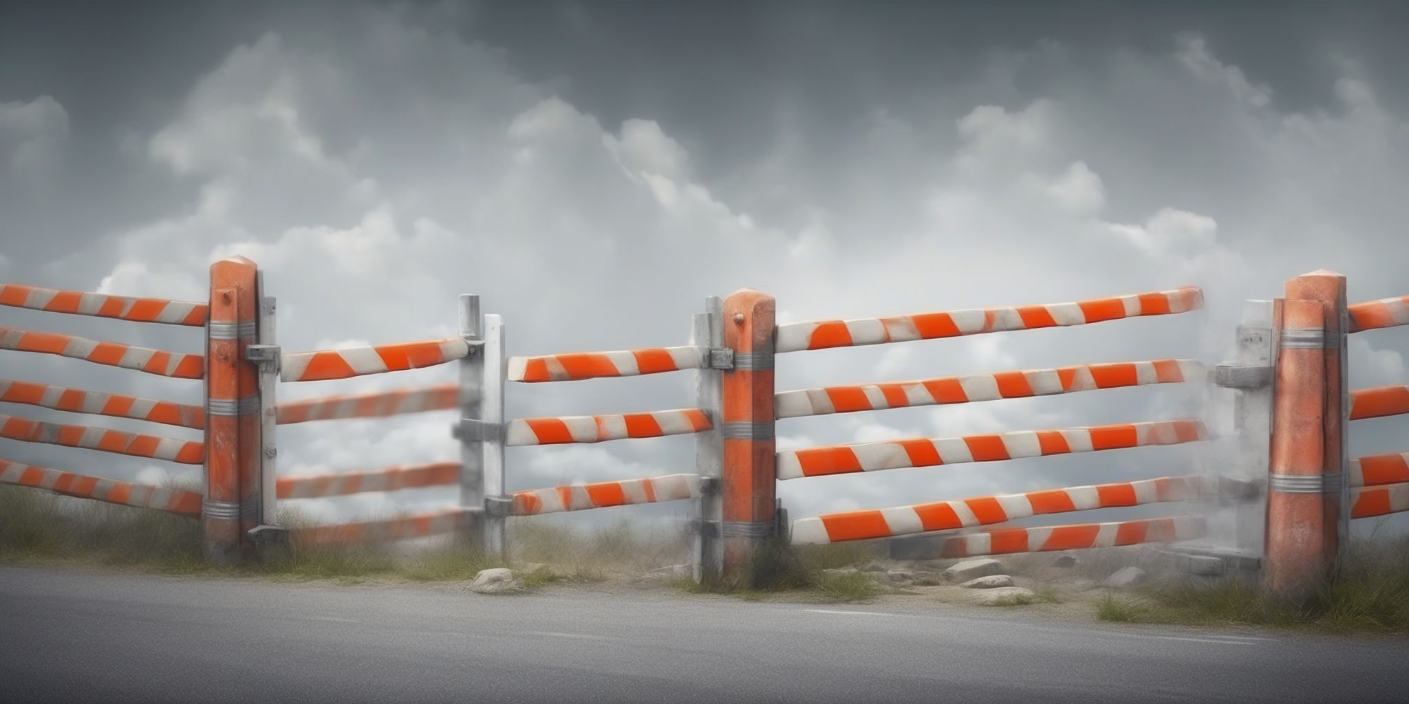 Barrier  in realistic, photographic style