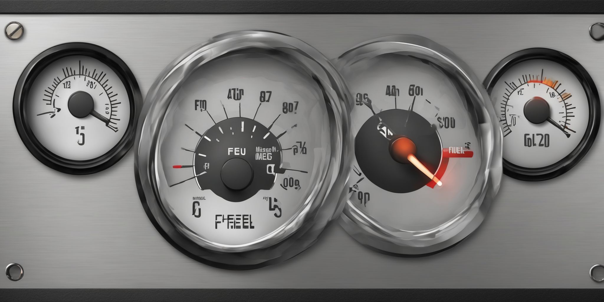 Fuel gauge  in realistic, photographic style