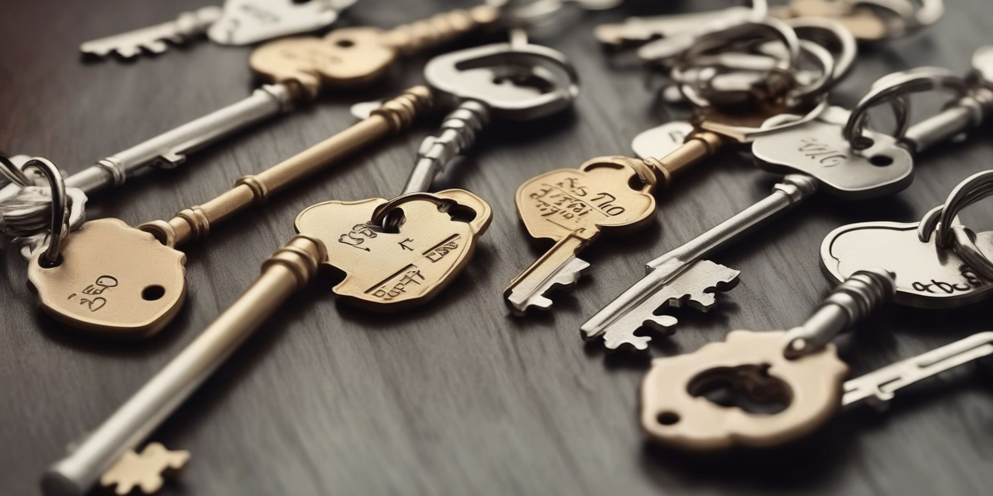 Keys  in realistic, photographic style