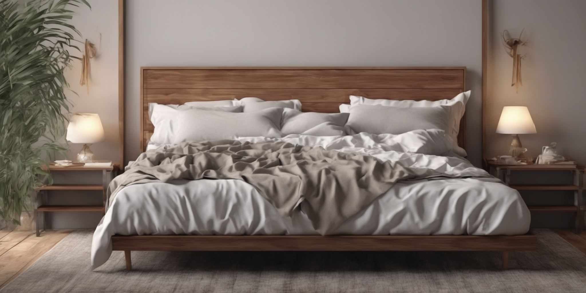Bed  in realistic, photographic style
