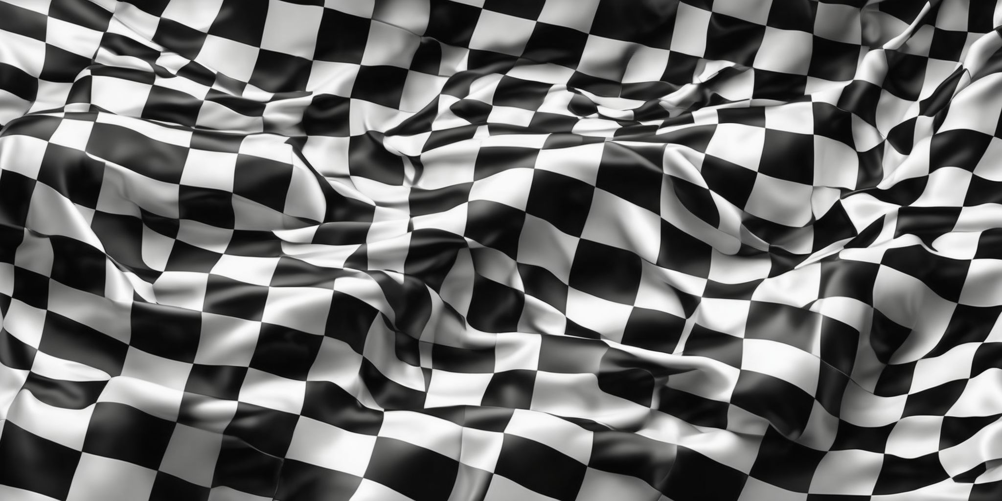 Checkered flag  in realistic, photographic style