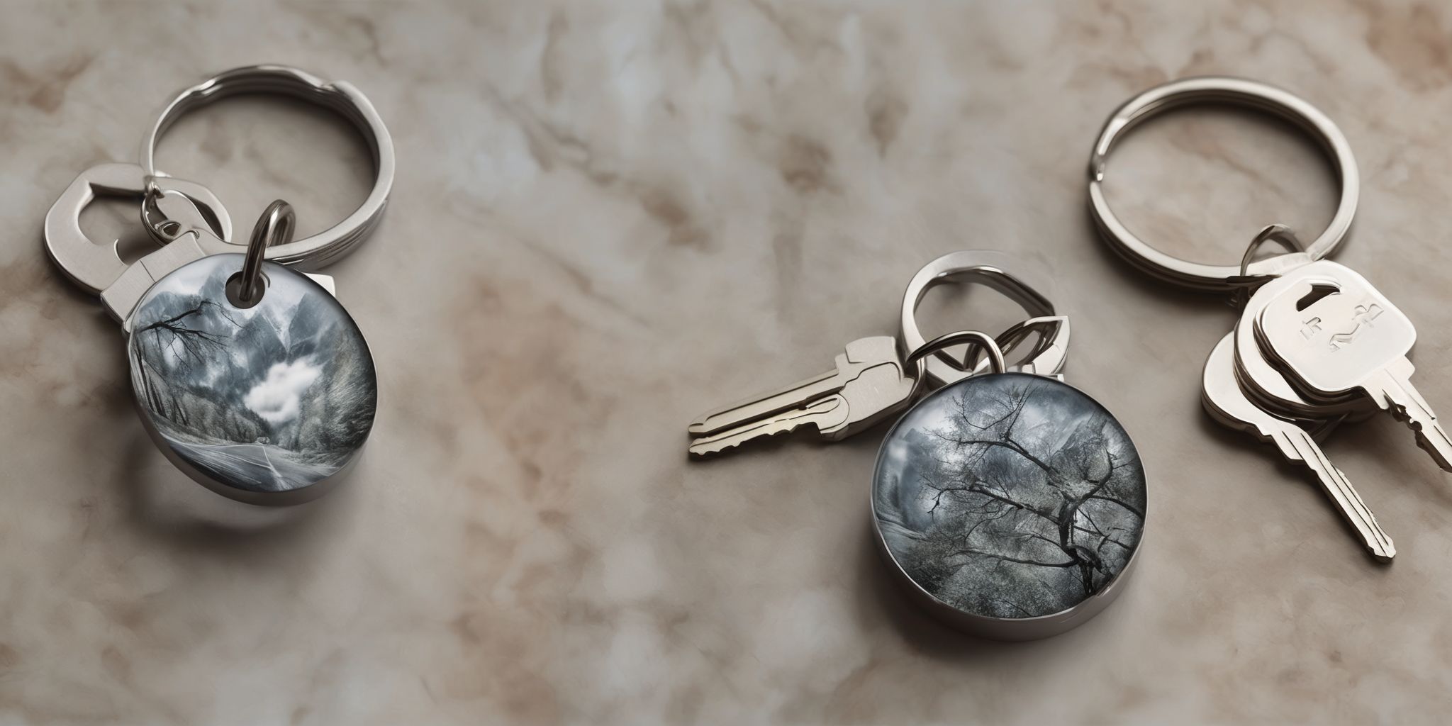 Keychain  in realistic, photographic style