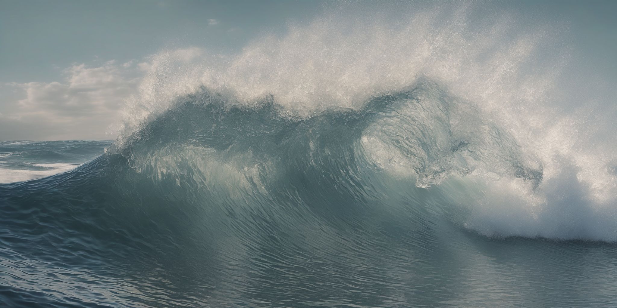 Digital wave  in realistic, photographic style