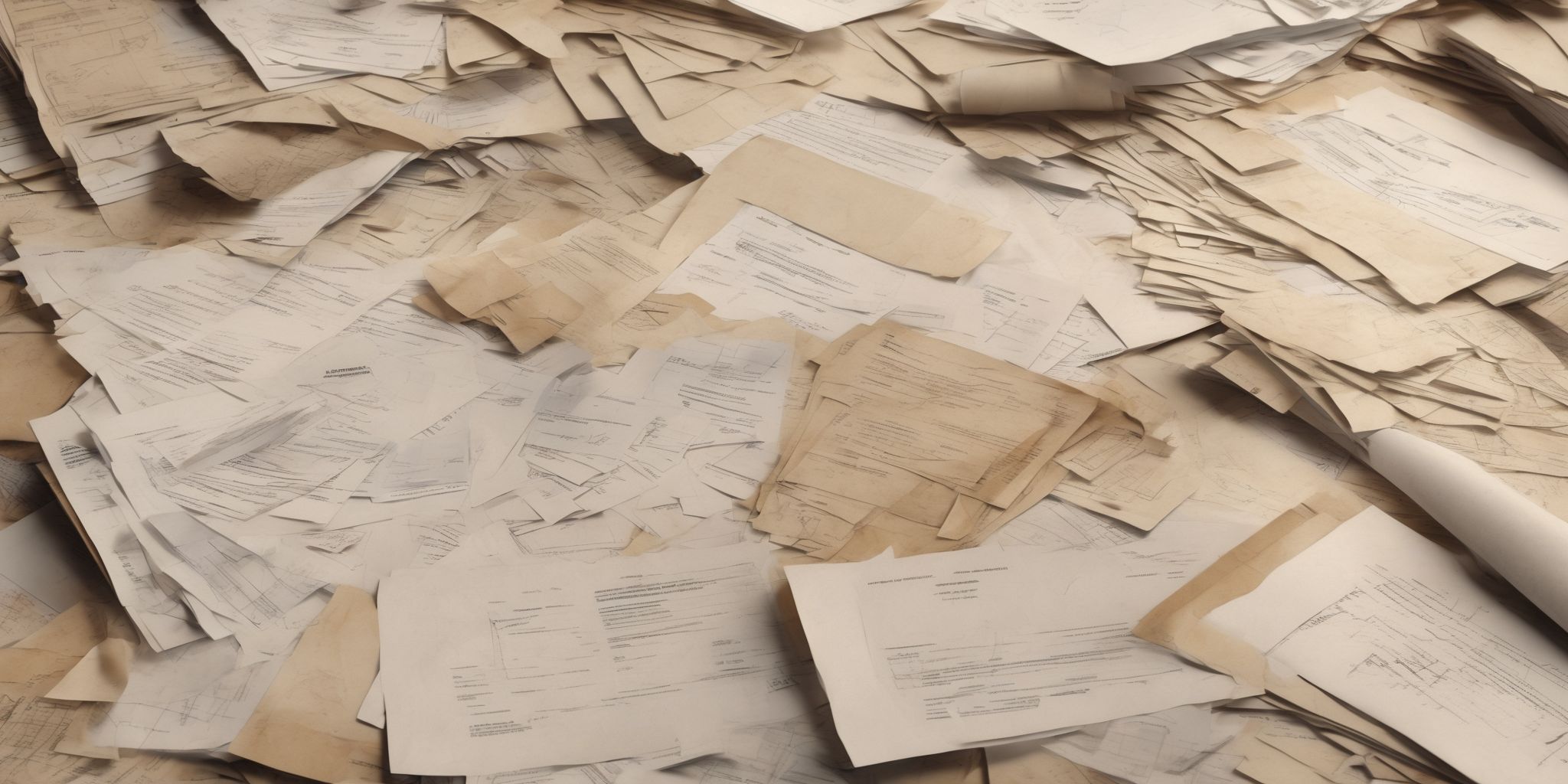 Documents  in realistic, photographic style
