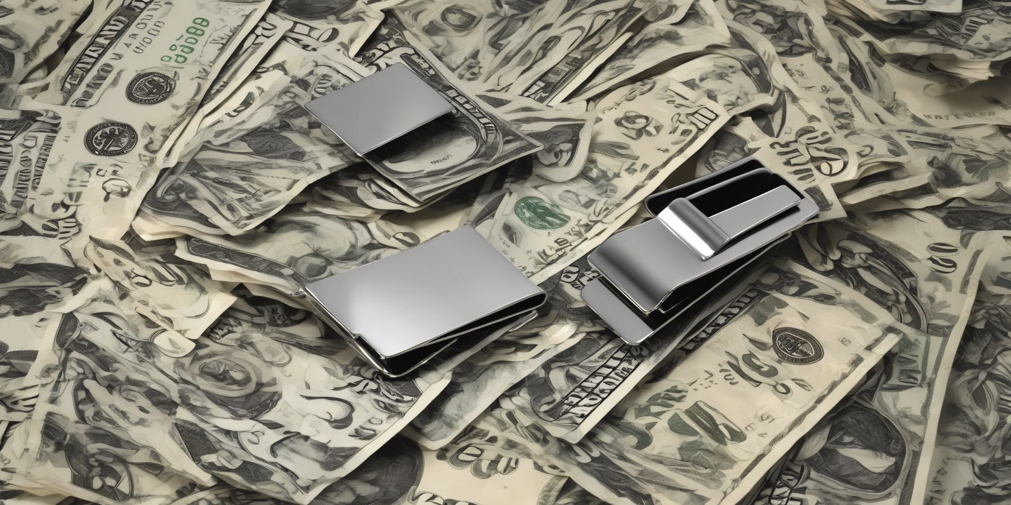 Money clip  in realistic, photographic style