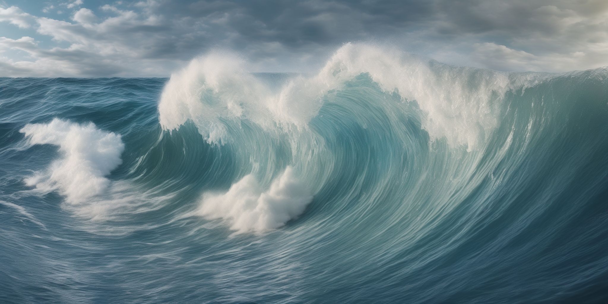 Ocean wave  in realistic, photographic style