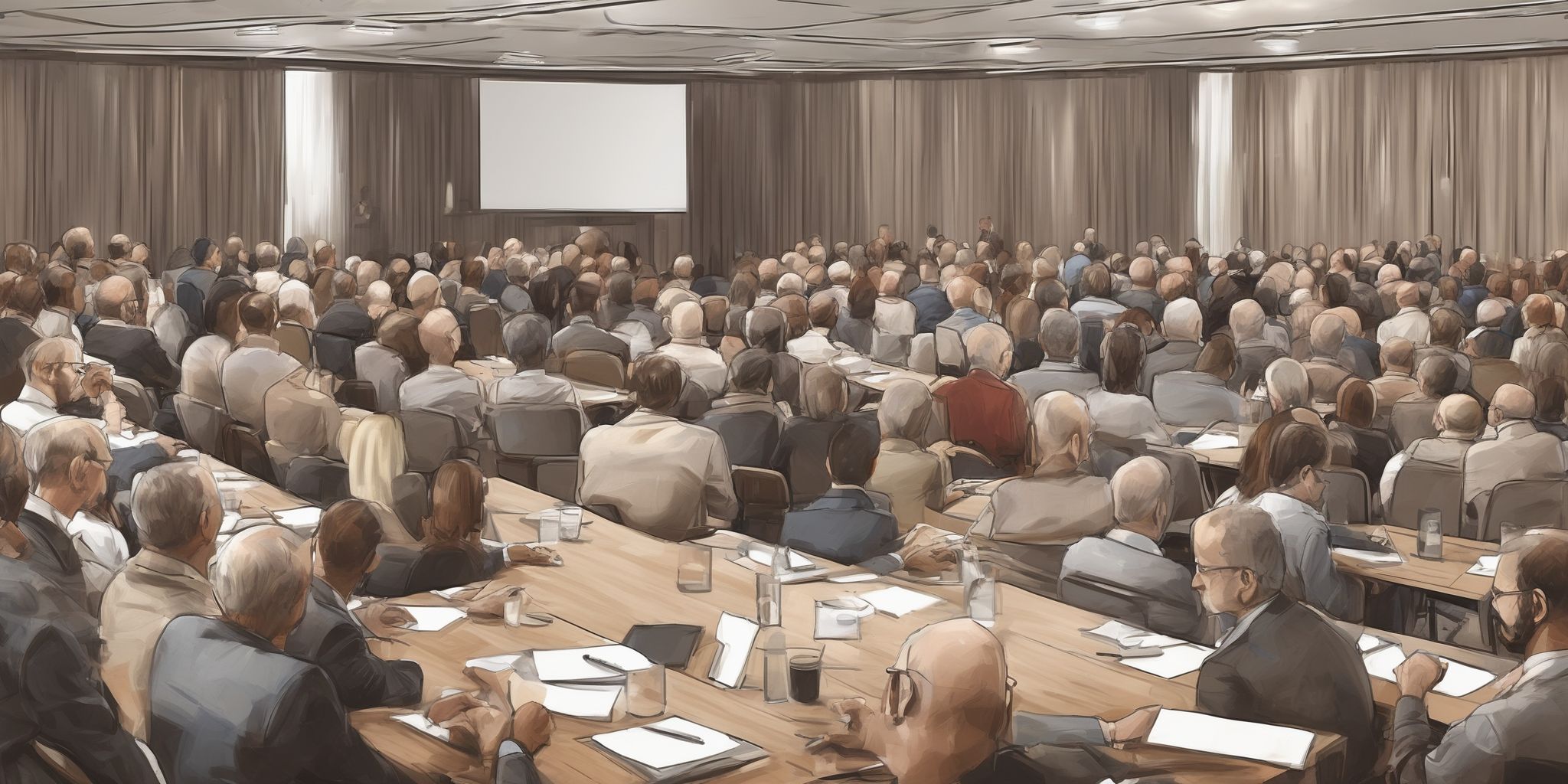 Conference  in realistic, photographic style