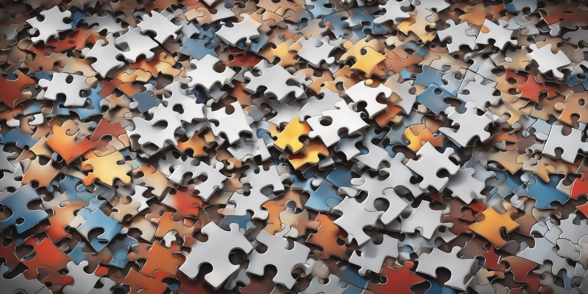 Jigsaw puzzle  in realistic, photographic style