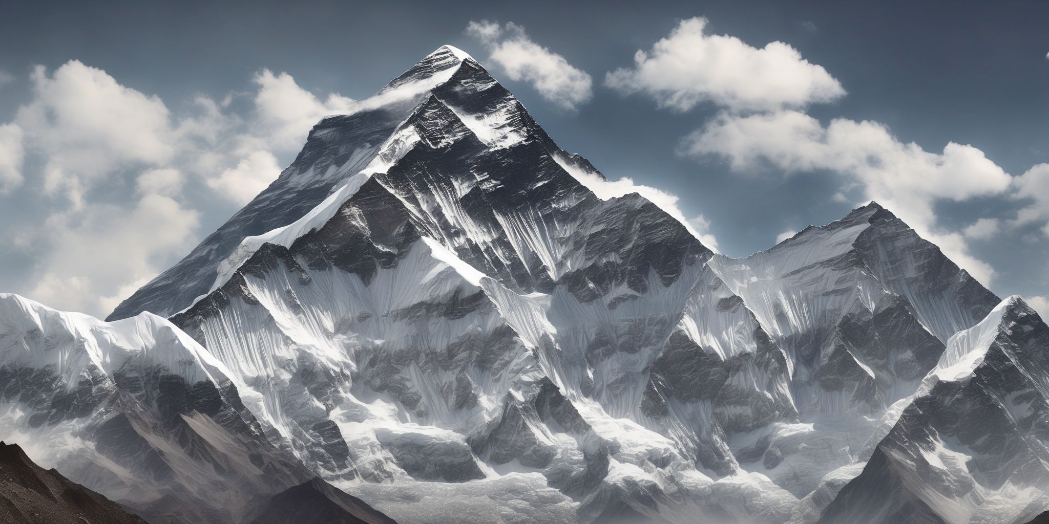 Mount Everest  in realistic, photographic style