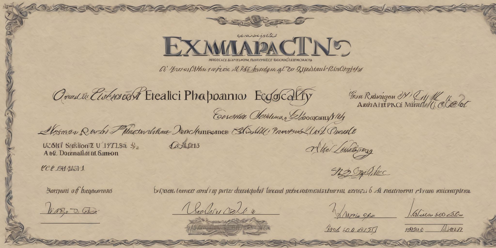 Exemption certificate  in realistic, photographic style