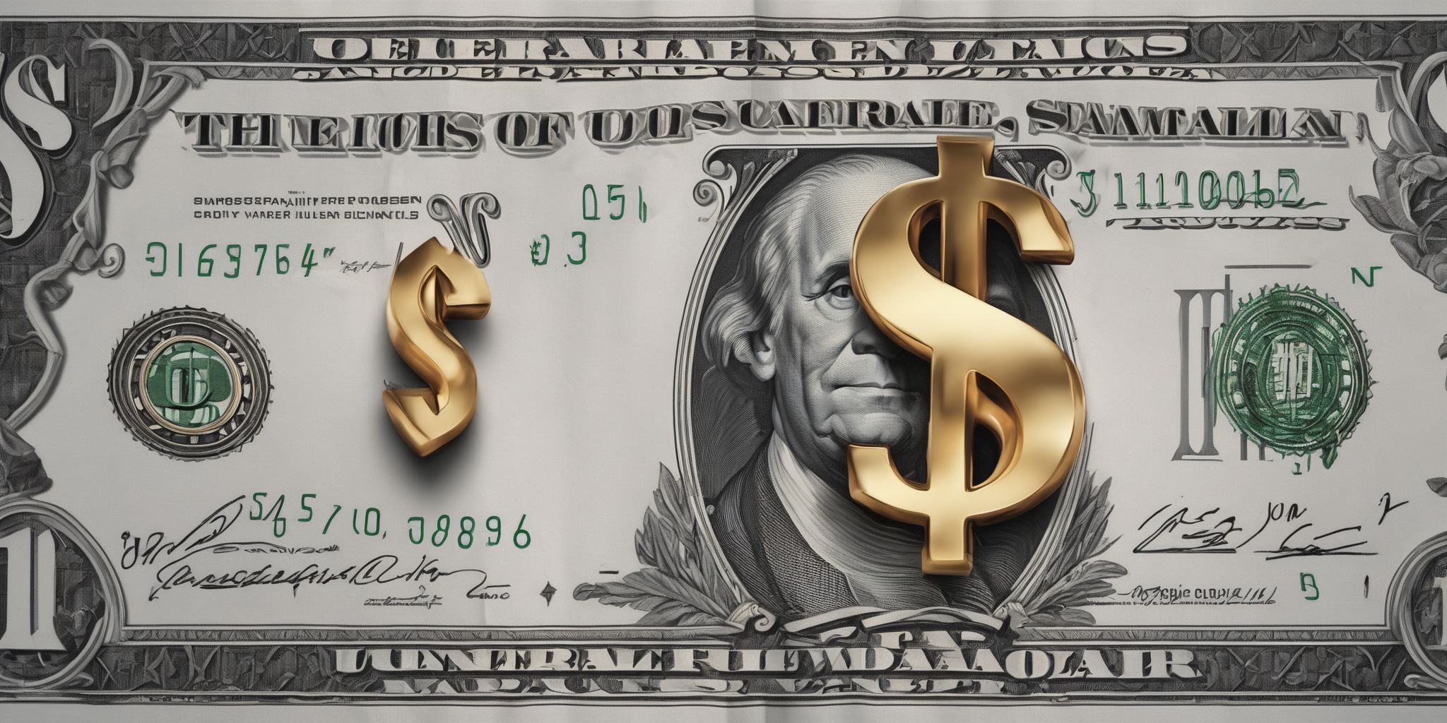 Dollar sign  in realistic, photographic style