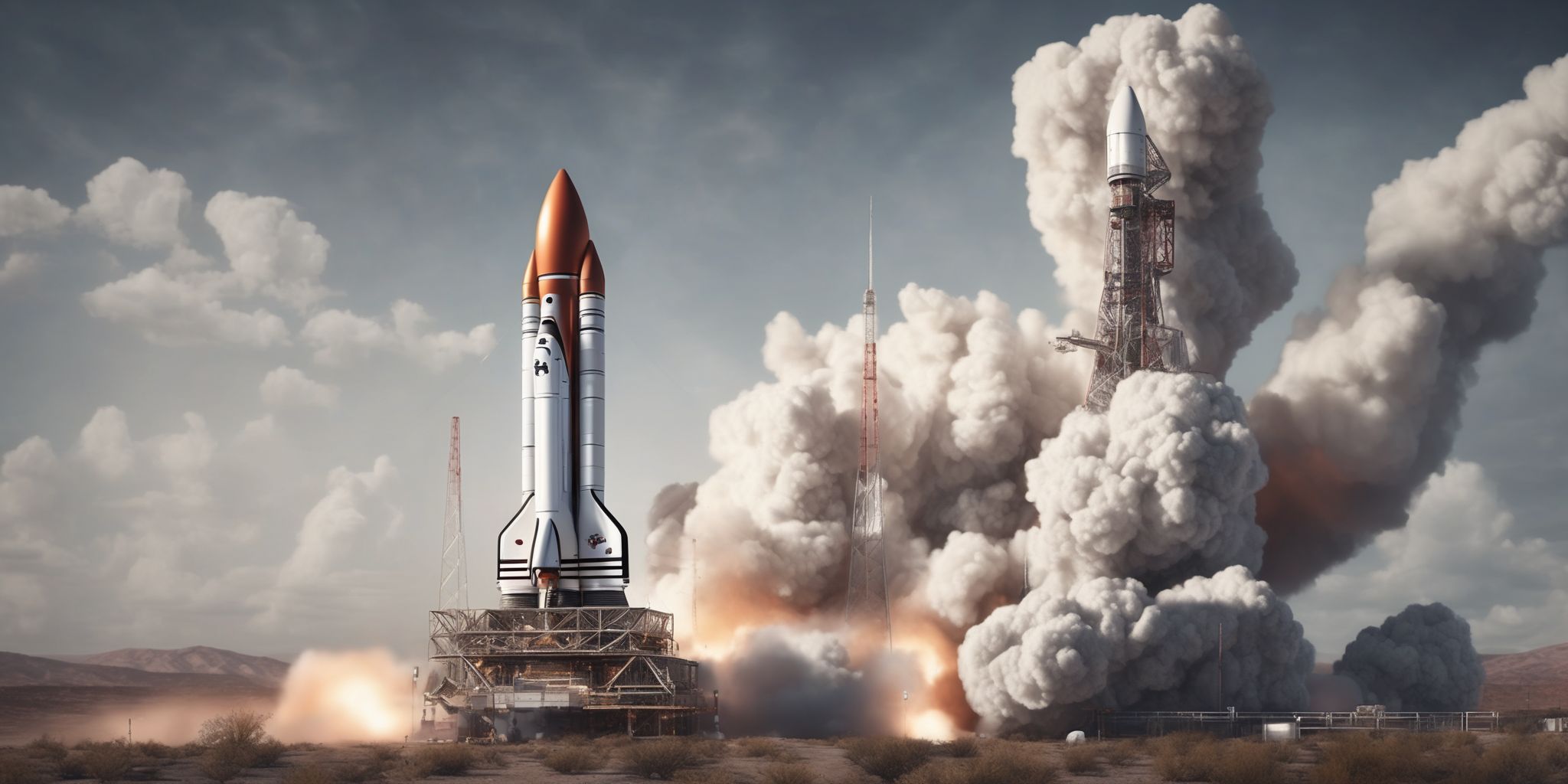 Rocket  in realistic, photographic style