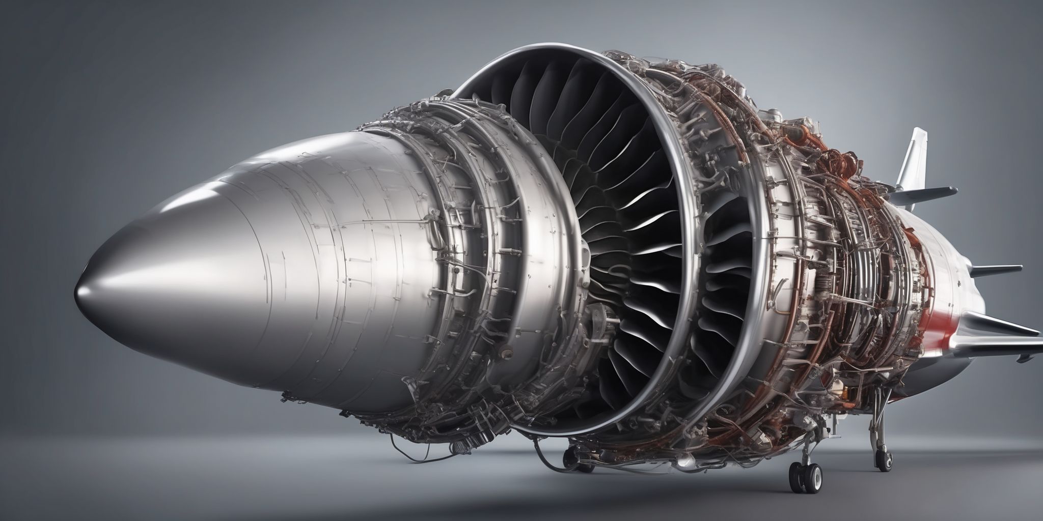 Jet engine  in realistic, photographic style