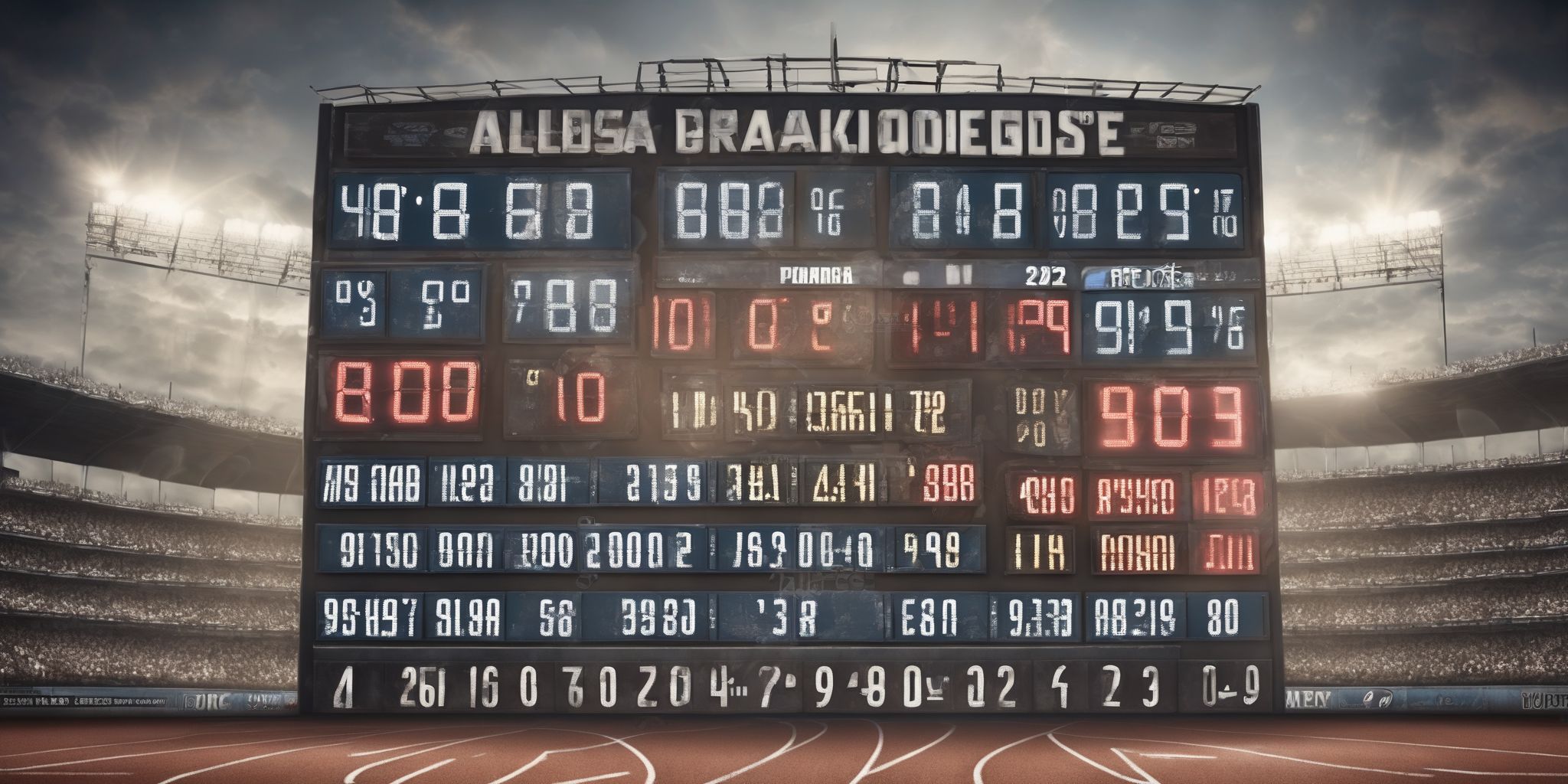 Scoreboard  in realistic, photographic style