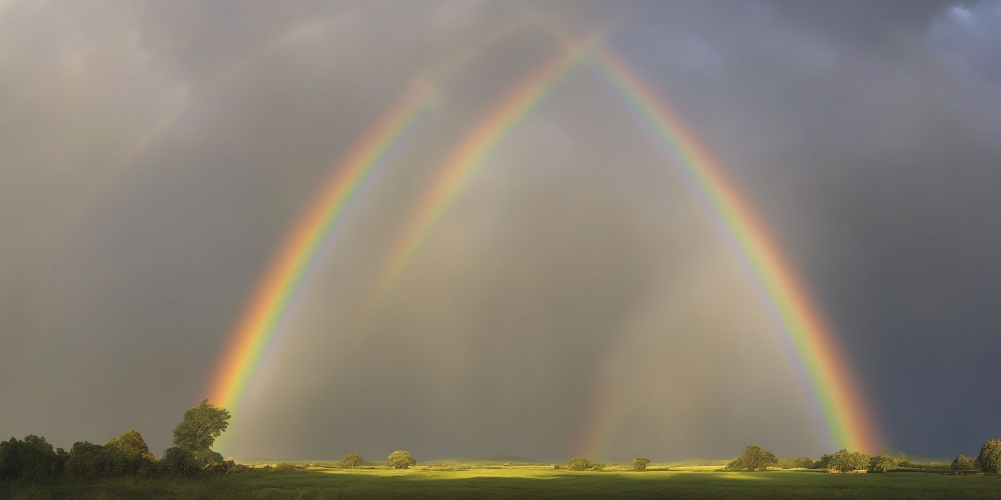Rainbow  in realistic, photographic style