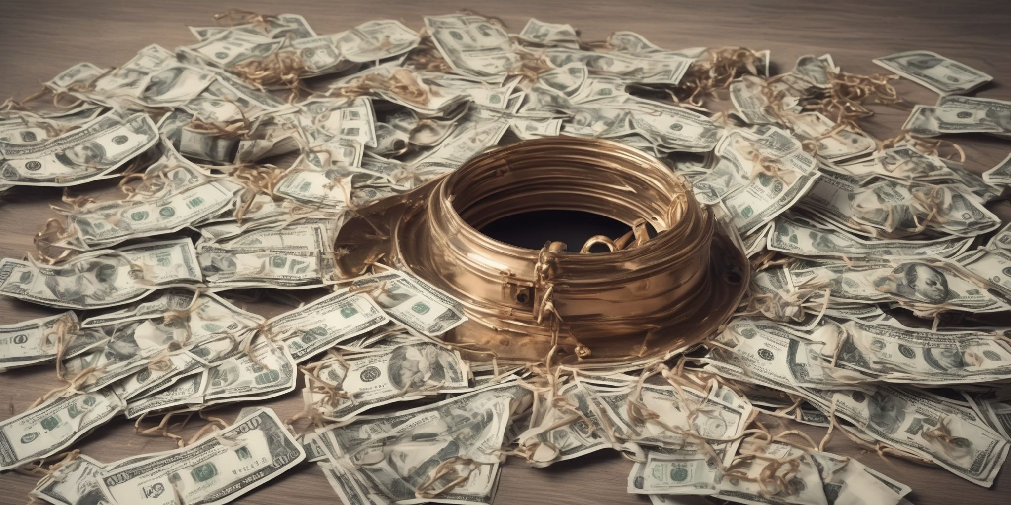 Financial trap  in realistic, photographic style